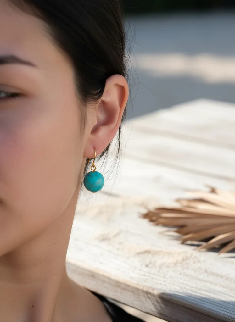 AI-generated lifestyle photo of earrings