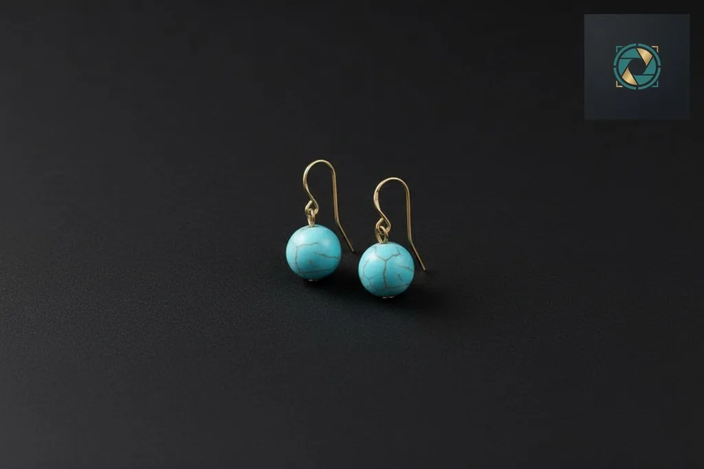 Original earrings packshot on a plain background, as uploaded to Shopify.