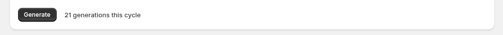 The Generate button with the remaining-quota line